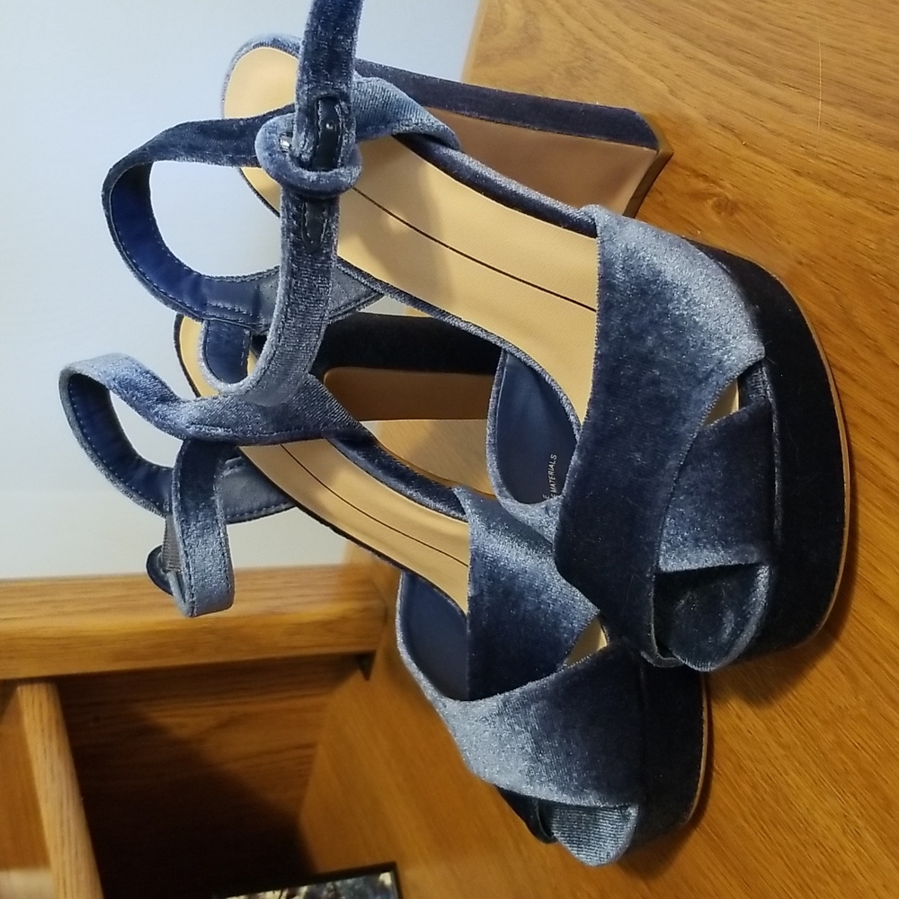 Size 6 5" blue suede high heels